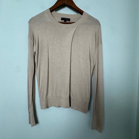 Banana Republic - Tan Silk Cashmere Drape Sweater Size Small - Picture 1 of 10